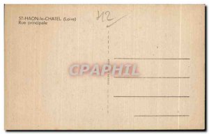 Old Postcard St Haon le Chatel (Loire) Street Hotel travelers