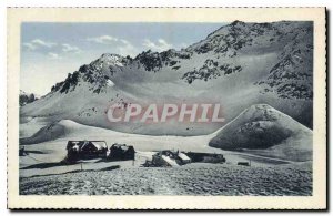 Old Postcard Dauphine Lautaret (2075 m) Hotels and Combeynot winter