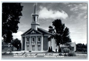 Calvin H French Memorial Chapel Hastings College Hastings NE RPPC Photo Postcard