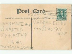 Pre-Linen comic STORK DELIVERING BABY k3684