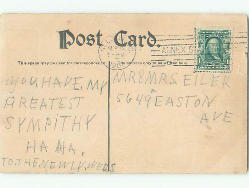 Pre-Linen comic STORK DELIVERING BABY k3684