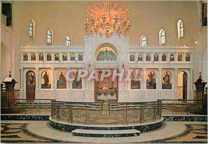 Postcard Modern Patras The marble carved iconostasis of the new church of Sai...