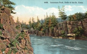 Vintage Postcard Interstate Park Dells Croix Wisconsin & Taylor Fall Minnesota