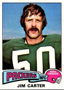 1975 Topps Football Card Jim Carter Green Bay Packers