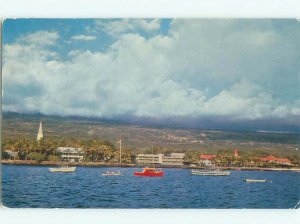 Pre-1980 BOAT SCENE Kailua Kona Hawaii HI AF3514