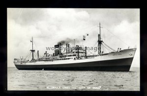 ca0217 - Ellerman Cargo Ship - City of Hull , built 1947 - postcard