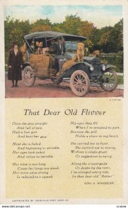 That  Dear Old Fliver , Poem for car , 1910s