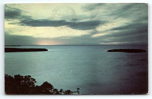 1963 DOOR COUNTY WISCONSIN PENINSULA PARK OVERLOOKING GREEN BAY POSTCARD P3566