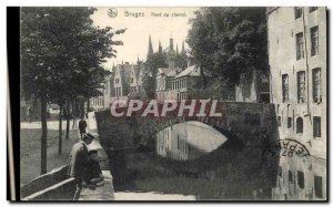 Old Postcard Bruges Horse Bridge