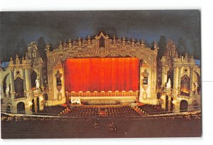 Akron Ohio OH Vintage Postcard Akron Civic Theatre Interior View Stage