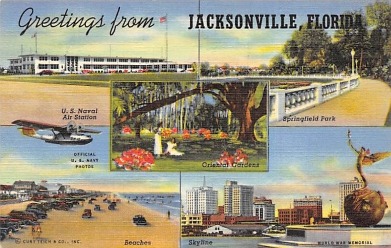 US Naval Airstation, Springfield Park, Beaches Greetings from Jacksonville Ja...