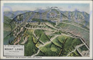 BIRD'S EYE VIEW OF MT LOWE   CALIFORNIA