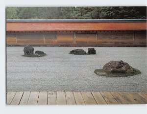 Postcard Rock Garden at Ryoanji Temple Kyoto Japan