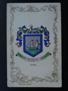 Hampshire RYDE Heraldic Coat of Arms c1905 Postcard by Ja Ja