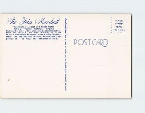 Postcard The John Marshall, Richmond, Virginia