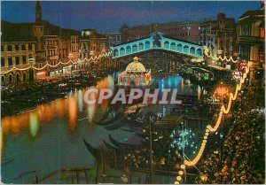 Modern Postcard Venezia Feast of lights on the Grand Canal