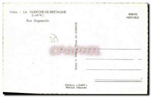 Modern Postcard La Guerche de Bretagne Rue Duguesclin