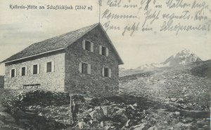 Mountaineering Austrian Alps Tyrol Schafbüheljoch, Kathrein Hütte cottage