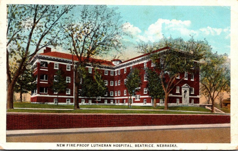 Nebraska Beatrice Lutheran Hospital 1935 Curteich United States