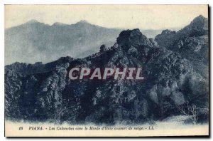 Postcard Old Piana the Creeks with the Monte Orto Covered in snow