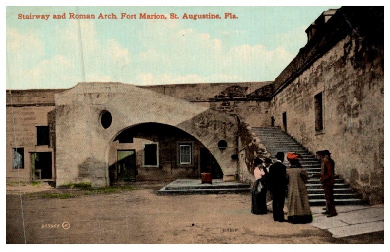 Florida  St.Augustine  , Fort Marion , Stairway and Roman Arch