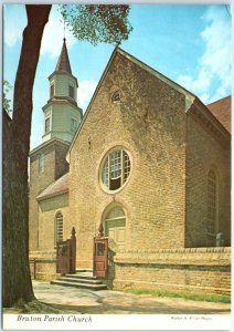 Postcard - Bruton Parish Church - Williamsburg, Virginia