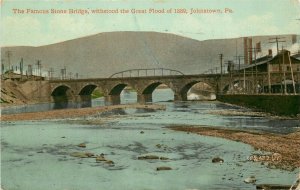 c1910 Postcard; Johnstown PA Stone Bridge that Withstood the Great Flood of 1889