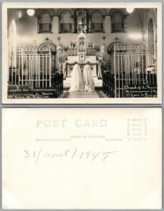 CHAPEL  FRANCISCAN MISSIONARIES OF MARY CANADA VINTAGE REAL PHOTO POSTCARD RPPC