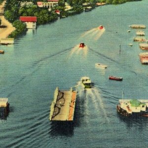 Vintage Indian Rocks Bridge, Indian Rocks, Florida Postcards P47