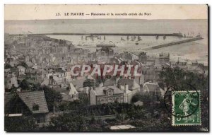 Le Havre - Panorama and the new entrance to the Port - Old Postcard