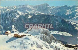 The Modern Postcard Leysin Berneuse S (altitude 2,048 m) Panorama on Muverans