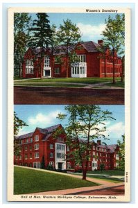 Women's Dormitory Western Michigan College Kalamazoo MI Postcard (BM13)