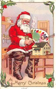 Santa Claus Christmas Old Vintage Antique Postcard