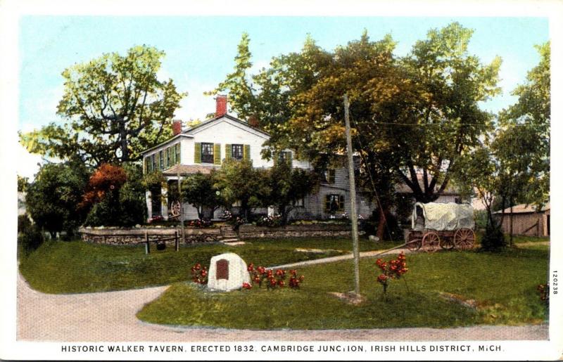 Michigan Irish Hills Historic Walker Tavern Erected 1832 Cambridge Junction