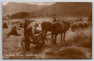 RPPC At Work in the Highlands Enid Oklahoma to Custer City EAS Postcard D29