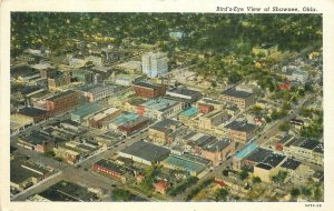 Postcard Oklahoma Shawnee Birdseye View S&S News Teich 23-9462