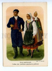 196030 POLAND Traditional Dress by Karolak Vintage postcard