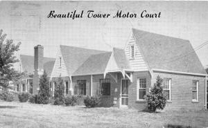 Missouri Mo Postcard 1940 ST LOUIS Tower Motor Court Motel Roadside Clayton