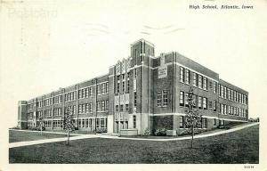 IA, Atlantic, Iowa, High School, Curteich No. 8A-76