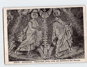 Postcard Particolare della volla del Battistero del Duomo Ravenna Italy