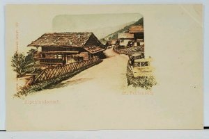 Switzerland St. Beatenberg Alpenlandschaft c1899 Postcard G4