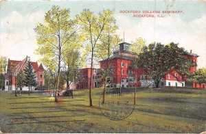 Rockford College Seminary Rockford Illinois 1912 postcard