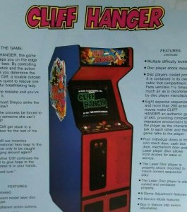 Cliff Hanger Arcade Flyer 1983 Original Video Laser Game Art Promo 8.5 x 11