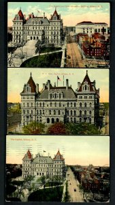 PX3j 1910s ( 3 Pcs ) Albany, The Capitol and State Education Building