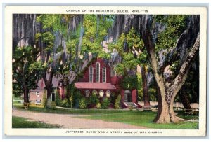 c1940 Church Of Redeemer Grove Dirt Road Building Biloxi Mississippi MS Postcard