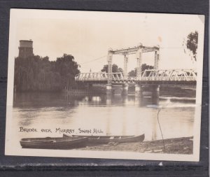 VICTORIA,SWAN HILL, BRIDGE, c1920 small ppc, 8.6mm x 6.8mm.,plain reverse