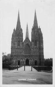 uk31354 lichfield cathedral real photo uk