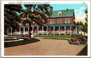 Hospital National Military Home Bath New York NY Branch Street View Postcard