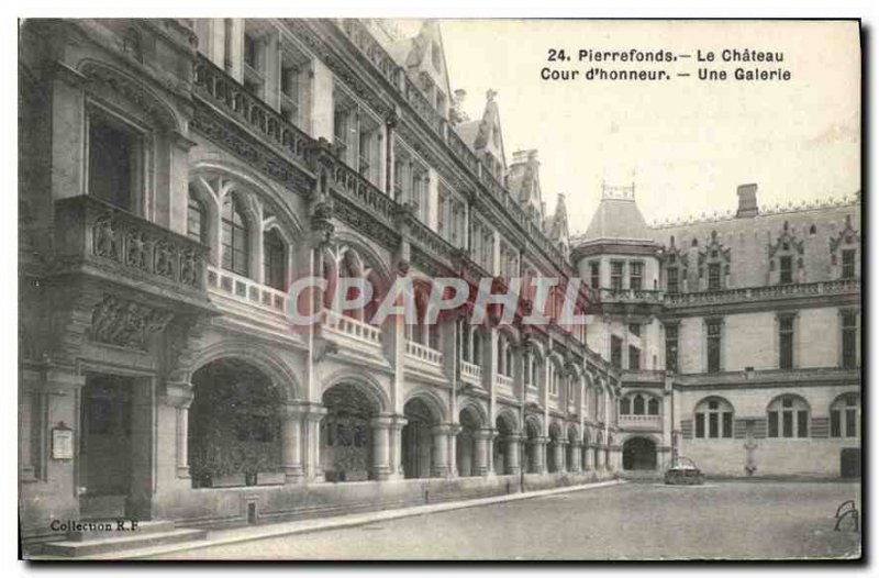 Old Postcard Pierrefonds Chateau Court of Honor A Gallery