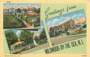 Wildwood by the Sea New Jersey Multi View Boyer Teich 1940s Postcard 22-2219